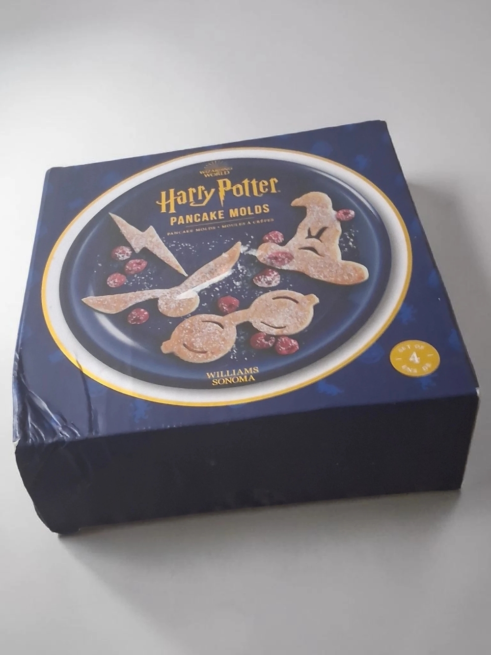 Harry Potter Pancake Molds by Williams Sonoma - Navy & Gold Box